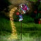 Solar Watering Can Garden Decorations Outdoor Waterproof Shower Lights - Large Retro Metal Lantern Hanging Butterfly & Flower Flashing LED Fairy Art Decorative Lamp for Walkway Garden Patio Lawn