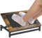 Repose-pieds pour bureau au travail – Repose-pieds réglable avec 4 positions de hauteur – Pied ergonomique avec surface antidérapante (bois)