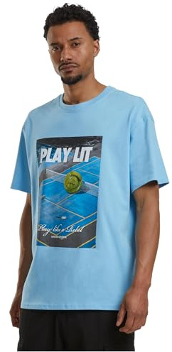 Mister Tee Herren PlayLit Heavy Oversize Tee balticblue, XS