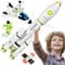 Herenear Space Raketen Spielzeug für Kinder, Space Shuttle Modell für 3 6 8 9 Jahre Kinder, Space Mission Raumschiff Spielzeug, STEM Luft Raumfahrt Raketenwerfer, 5-in-1 Lernspielzeug mit Motorroller