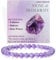 Bivei Amethyst - Gelassenheit - Perlenarmband für Frauen 6mm Halbedelstein dehnbarer elastischer Schmuck Yoga Geschenke