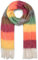 styleBREAKER Damen Web-Strickschal mit breiten bunten Streifen und dicken Fransen - Warmer Winter-Schal, mehrfarbig 01017160, Farbe:Mehrfarbig
