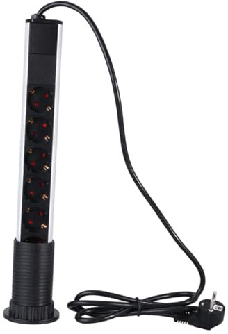 Prise de Bureau Outlet Plug saliere Electrique Douille Electrique fiche Jack Prise de avec USB Sortie électrique Tirez la Silver Angoily