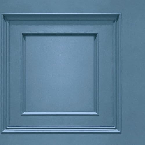World of Wallpaper Oliana Panel 3D Wood Panel Effect Modern, Contemporary Wallpaper Perfect for Hallways, Bedrooms, Feature Walls, Dining Room, DIY Wallcovering Projects in White Light Blue 8499