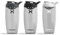 Promixx PURSUIT Protein Shaker Flasche 3er-Pack – Premium Sport Mixer Flaschen für Proteinmischungen und Supplement-Shakes – Graphitgrau, Schwarz, Weiß, 700 ml
