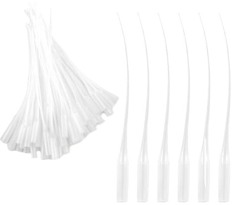 50 Stück Kleber Micro Tips Kunststoffkleber Flaschenspitzen Leim Extender Präzision Applikato für Handwerk, Laborspender, Klebstoffspender,Kunststoff-Kleber-Mikrospitzen, Dünn, Präzise