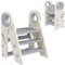 AIYAPLAY Marche Pied pour Enfant 3 marches, marchepied de Cuisine pour Enfant, Pliable, Hauteur Ajustable, avec poignées, Surface antidérapante, pour Salle de Bain, Cuisine, Gris