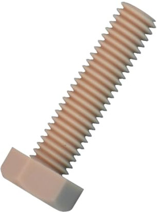 Muarted 2 Stück M8 M10 M12 Sechskantschrauben, PEEK-Kunststoff, Innensechskantschrauben, korrosionsbeständige Gewindesteigung, Befestigungselemente, 25 mm – 60 mm lang(M12 x 60mm (2pcs))