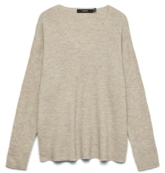 VERO MODA Damen Vmcrewlefileglitter Ls V-nk Pullov Noos Vmcrewlefileglitter Ls V-Nk Pullov Noos (1er Pack)