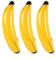 TUONYIS 3 pezzi banana gonfiabile 60 cm, Blow-up banane gonfiabili giocattoli acquatici per piscina spiaggia estate decorazione festa Prop decorazione festa festa hawaiana Carnevale (giallo)