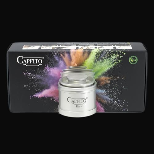 CAPFITO Easy Kit, Capsule réutilisables pour machines compatible pour Nespresso (original), [1 Capfito Easy + 4 capsules réutilisables en polypropylène +100 disques Aluminium] (NATUREL)