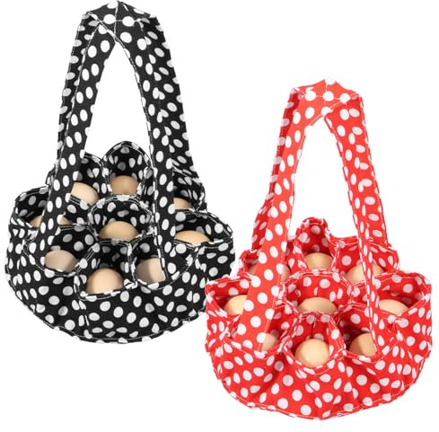 2 Stück Eier Sammelkorb mit 9 Beuteln Eieraufbewahrung Segeltuch Eiersammelbeuteln Geeignet zur Aufbewahrung von Enteneiern Gänseeiern Wachteleiern Taubeneiern Ostereiern