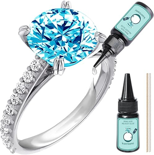 Ringgrößenmesser für lose Ringe, innovativer Ringschutz für lose Ringe, passend für jede Form und Größe, unsichtbarer Ringgrößenversteller, rutscht nicht ab und dreht sich nicht (CLear)