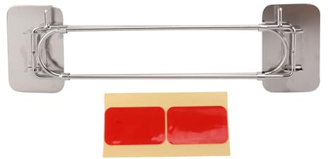 ANKROYU RV Corner Storage Bar Stainless Steel Adjustable Steel Rod with Hook for Securing Items in RV Travel Refrigerator Closet Cabinet Home Resistant Corrosive 20 to 34cm