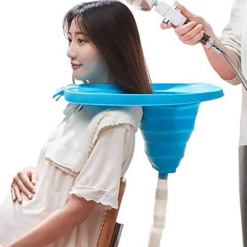 Vassoio portatile per shampoo e lavaggio dei capelli, pieghevole verticale | Home Salon Detersivo per capelli per disabili, donne incinte, lettiere