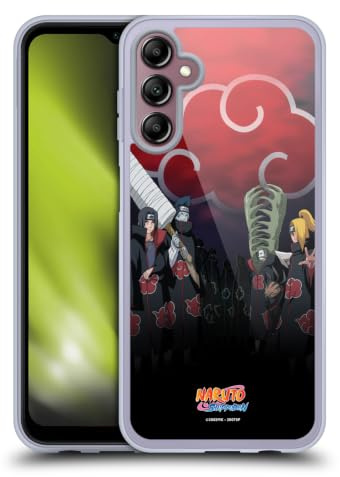 Head Case Designs Offizielle Naruto Shippuden Akatsuki Schluessel Kunst Gel Handyhülle Hülle [Militärischer Schutzgrad] Kompatibel mit Samsung Galaxy A14 5G