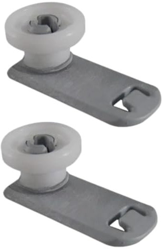 2x Upper Basket Wheel and Holder – Compatible with Miele Dishwashers | Replacement Part for Upper Rack Assembly 7649011/007649011
