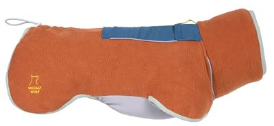 Woolly Wolf Alpha 360 Fleece Hundepullover für mittelgroße Hunde Gr. 45 Terrakotta - Flauschig-Warmer Hundepulli für kalte Tage mit Verstellbarer Passform, 100% recycelte Materialien