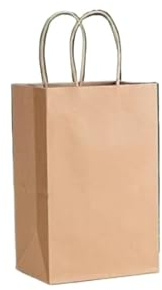 Papiertüten Braun Paper Bags, Shopping With Handles, Heavy Duty Bulk For Birthday Party Favors(15x8x21cm)