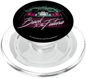 Back to the Future Delorean 80's Style Neon PopSockets PopGrip für MagSafe