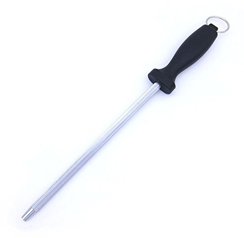 Paizizi Acciarino Affilacoltelli da Cucina Acciaino Affilatura Asta Acciaio Inossidabile Acciaio da Macellaio 20cm