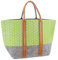 FRANK FLECHTWAREN Shopper, Filz-Tasche Green Blossom, stilvollen Tasche, Geräumig und praktisch