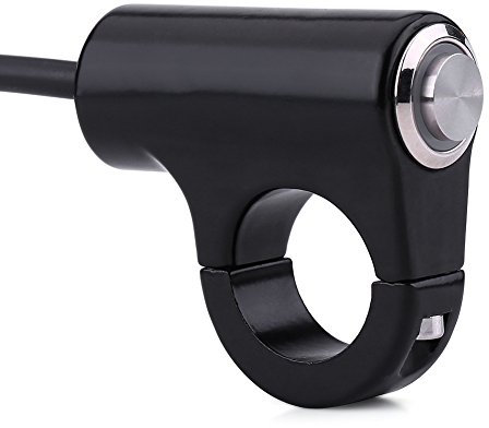 EBTOOLS Motorrad Lenkerschalter - 22mm, Drucktaste, Ein/Aus, Schwarz