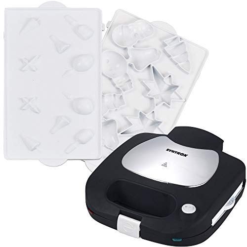 1 Satz Waffelplatten mit Weihnachtsmotiv X-Mas für Syntrox Germany Chef Maker SM-1500W Ceramic