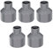 sourcing map 5 Stück PVC DWV Rohrverbinder Schlauchadapter Rohr Verschraubung Verbindungsstück 50mm x 25mm Grau