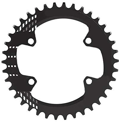 Chainring for Bicycle, Lightweight Aluminum Alloy Narrow Wide 96mm BCD 34T Compatible with M6000 M7000 M8000 Mountain Road Cycling Disc Wheel 38T Black