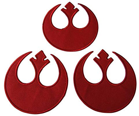 S Wars Rebel Alliance Symbol Embroidered Iron on Patch Set of 3