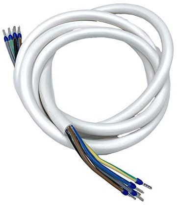 Herdanschlusskabel Herdanschlussleitung 5x2,5mm² / 5G2,5 für Kochfeld Backofen Herd - 1m-1,5m-2m-3m-5m-10m Anschlusskabel Anschlussleitung H05VV-F 400V, Größe: 5m