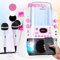 Auna KTV Karaoke con CD y 2 Microfonos Karaoke Portatil para Adultos y Niños, Display de Luces LED, RCA Video, AUX y con Entrada Puerto USB, Microfono Karaoke Infantil, Aparato con Sistema Audio