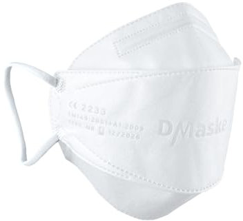 faciemF, 25 Pezzi Mascherine FFP2 Certificate CE Made in Germany, Conformi alla Normativa EN149:2001+A1:2009, Certificate DEKRA CE 0158, 5 strati BFE ≥99%, Imbustate Singolarmente
