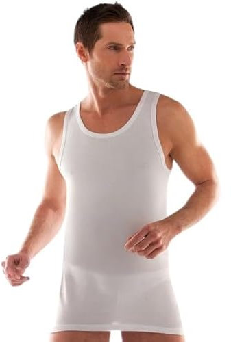 Liabel Canotta Intima Uomo 100% Cotone Filo di Scozia Canottiera Intima Uomo 03050 223 (6 Pezzi Bianco, 3XL)