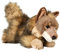 Uni-Toys - Wolf Junges, liegend - 24 cm (Länge) - Plüsch-Wolf - Plüschtier, Kuscheltier