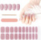 Kalolary 20PCS Nail Adhesive Wraps, Gel Polish Strips Self-Adhesive Wraps with Decals (UV/LED Lamp Required) (Glitter Rose Red)