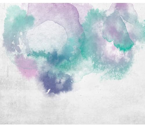 decomonkey - Papier Peint Panoramique Abstrait 350x256 cm - Décoration murale moderne – Tapisserie décorative pour chambre salon - Tendances aquarelles contexte texture abstraction