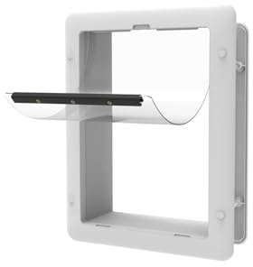 Hakuna Pets Essential Pet Door for Screens, Doors and Walls up to 2.17 Thick, for Dogs and Cats up to 11 lbs, Small, White