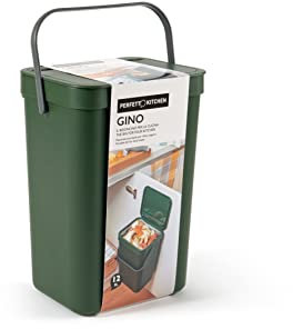 Perfetto Cubo de basura húmedo/residuos orgánicos para colgar – Col. Gino – 12 l – Verde Bosco