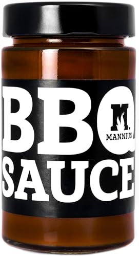 M.MANNIUS Salsa Barbecue Salsa BBQ Sauce prodotta nelle Dolomiti 250 gr - Con passata di pomodoro 60% e Aceto Balsamico di Modena IGP (1, Affumicato Fruttato)