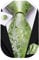 Hi-Tie Herren Krawatte Schwarz Paisley/Plaid/Streifen/Einfarbig Krawatten Set Einstecktuch Manschettenknöpfe Business Formal Hochzeit Meeting Geschenkbox,B-hellgrün