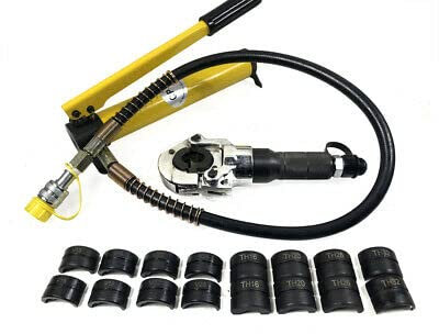 6 Tone Hydraulic Crimping Pliers Copper Pipe Press Jaws Radial Press Tool Sale New Th16-32 mm Crimping Tool V12-28 with 1M Hose 360° Hand Tools V-Th Contour Tools & Used Hydraulic V-Contour