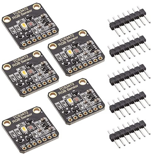 AZDelivery 5 x TCS34725 RGB Modul Low Power Blocking Infrarot Filter Farberkennung DIY-Kit Elektronische Leiterplatte Hochempfindliches Modul Kompatibel mit Arduino