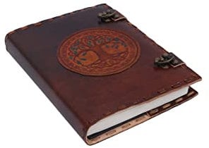 AGIROC Vintage Leather Journal Refillable Paper tree of Life Handmade Diary/Notebook Diary/Bound Daily Notepad for Men & Women 10*X7*