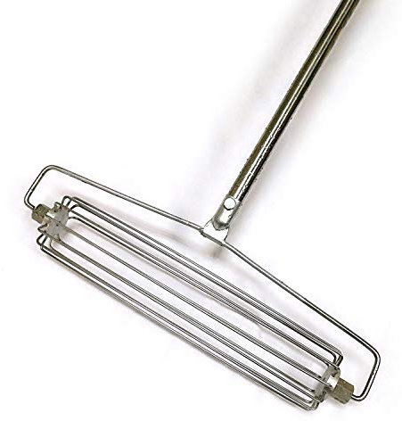 DKULMN Golf Sand Bunker Rake, Stainless Roller Sand Trap Rakes,for Garden Landscape Beach Grass