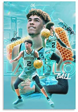 Lamelo Ball Poster Basketball Fan Poster Druck Foto Kunst Malerei Leinwand Poster Home Modern Decor Poster 60 x 90 cm