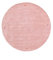 RUG PRINCE Wollteppich Gabbeh Muti 150x150 Handgewebt Rund Rosa Einfarbig Handarbeit a