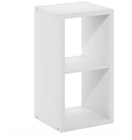 Furinno Cubicle - Organizer decorativo a forma di cubo, 2 cubi, bianco