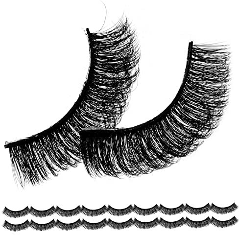 LALAFINA 10paires Faux Cils Pour Femmes Extensions De Cils Naturelles Look Épais Et Volumineux Facile à Porter Utiliser